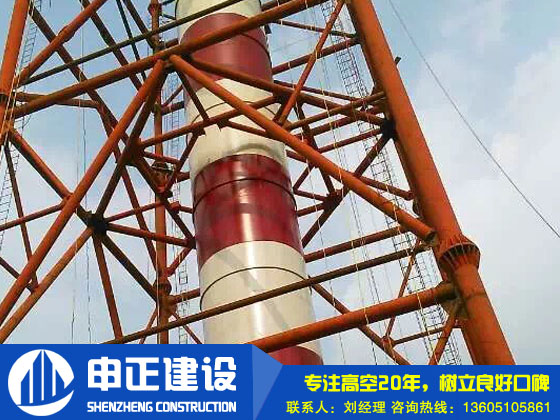 合肥热电120米钢结构烟囱新建
